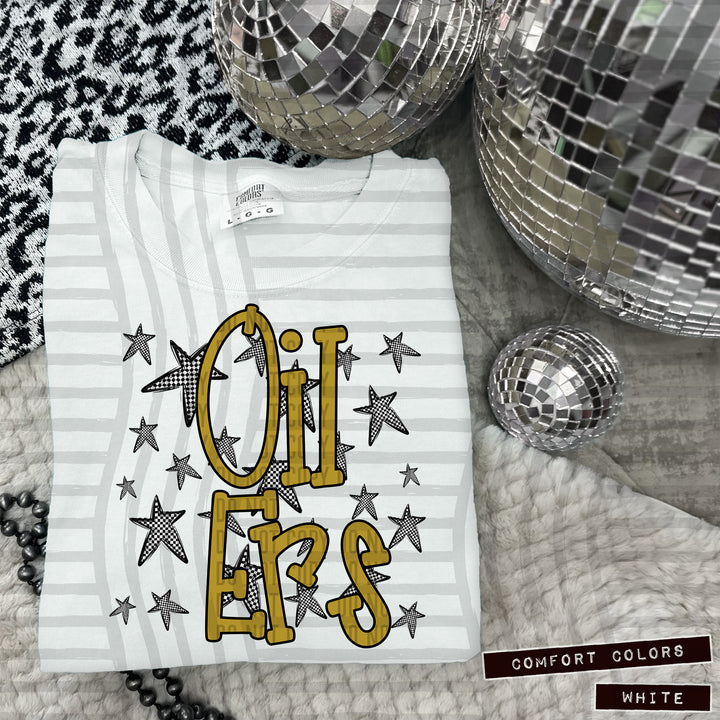 Gold Staggered DTF Print