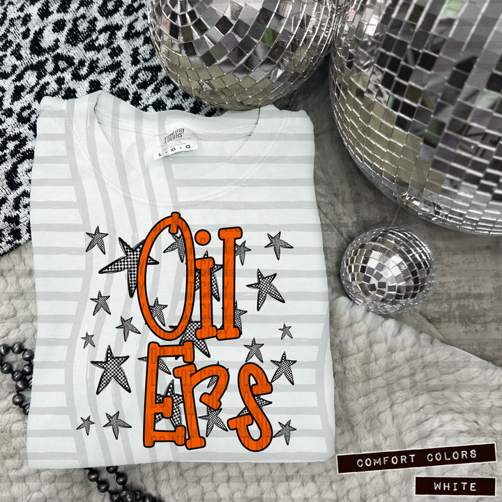 Orange Staggered DTF Print