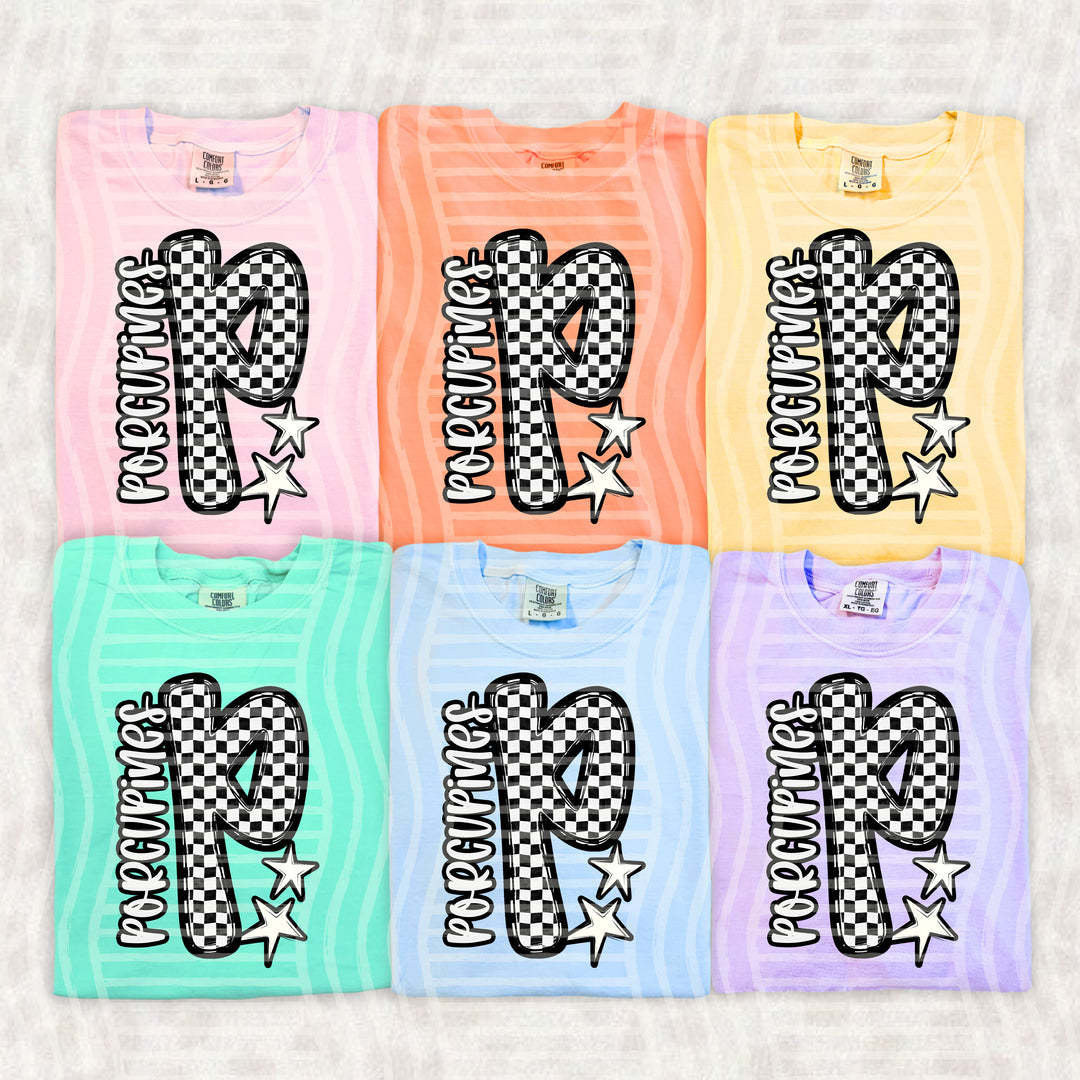 Checker Crush Black And White Mascots DTF Print
