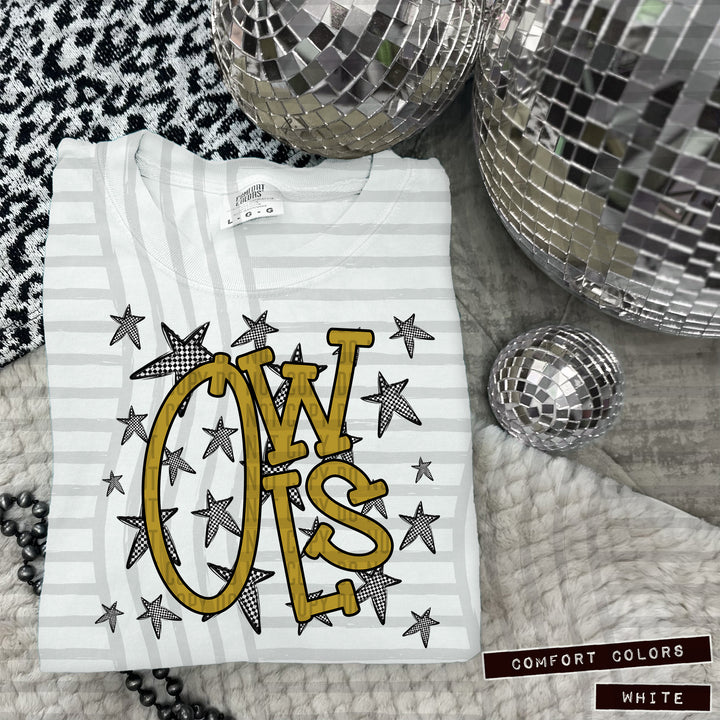 Gold Staggered DTF Print