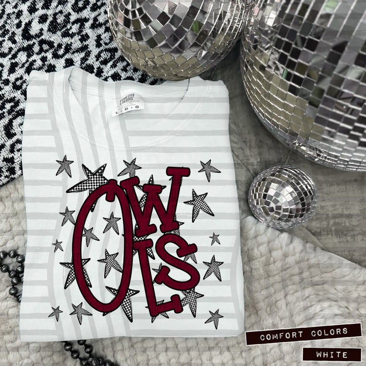 Maroon Staggered DTF Print