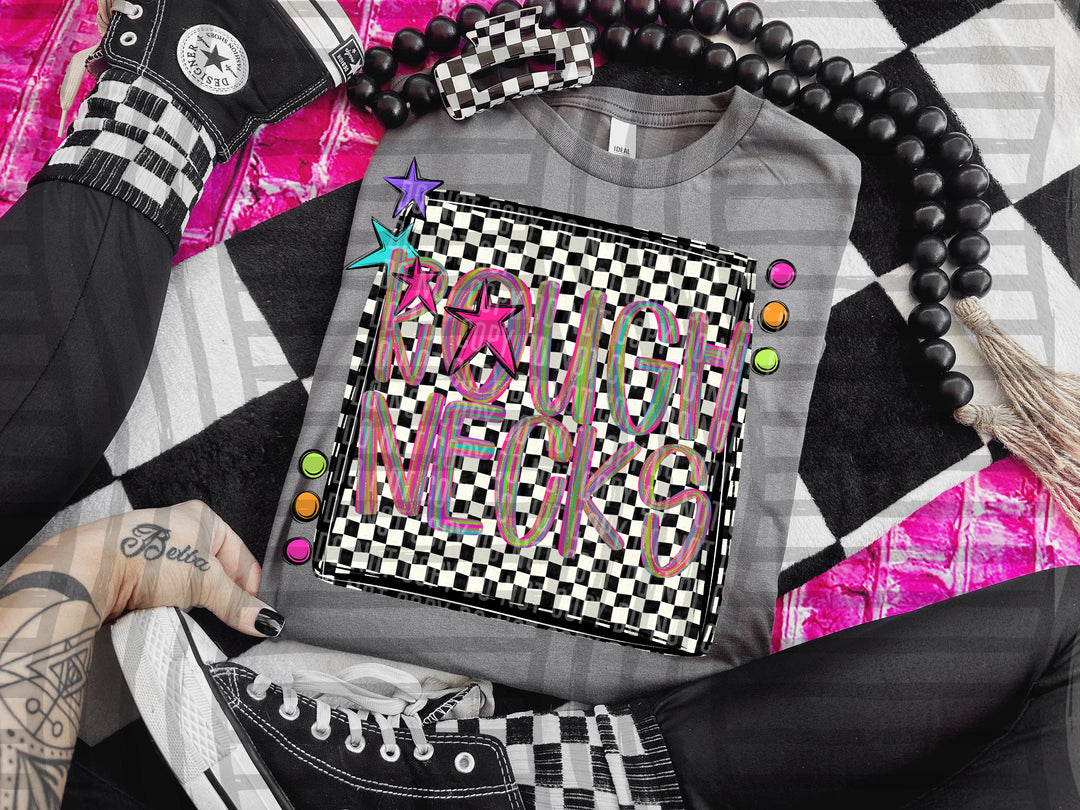 Pink Brushstroke Preppy DTF Print