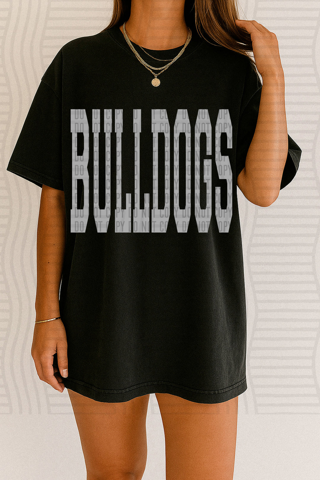 Oversized Stretched Grayscale DTF Print