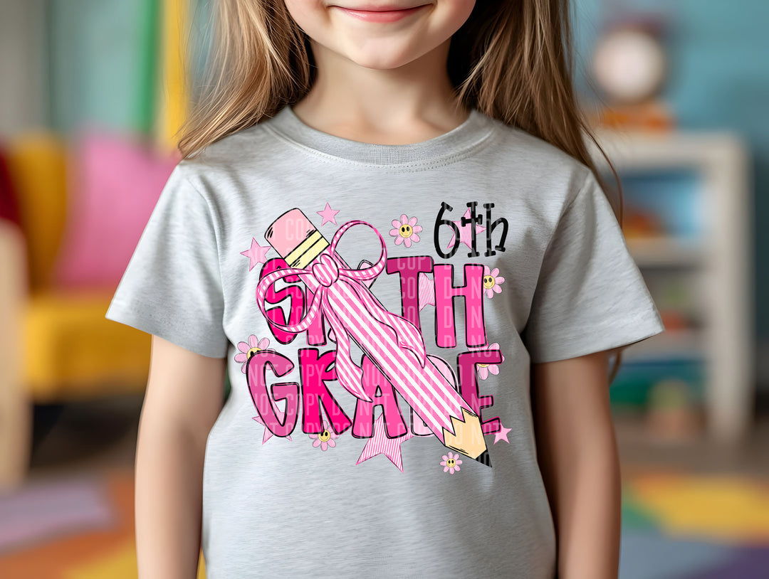 Pencil Bows DTF Print