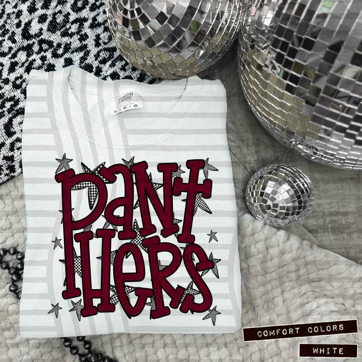 Maroon Staggered DTF Print