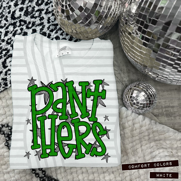 Green Staggered DTF Print