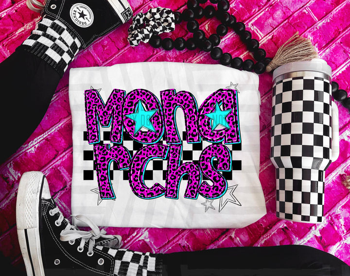 Pink Neon Leopard DTF Print