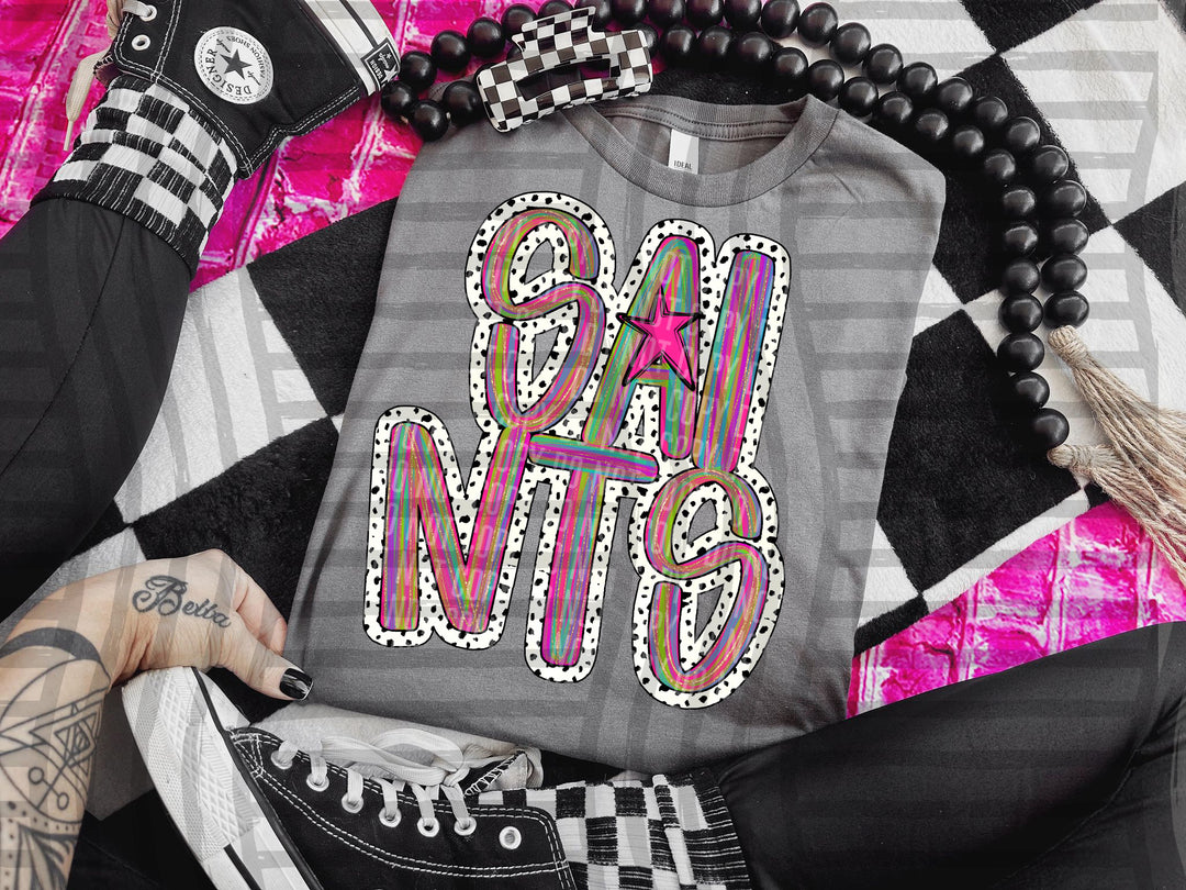 Brushstroke Dots DTF Print