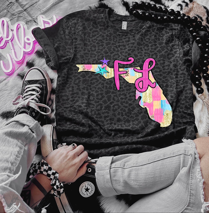 Preppy Bright Brushstroke States DTF Print