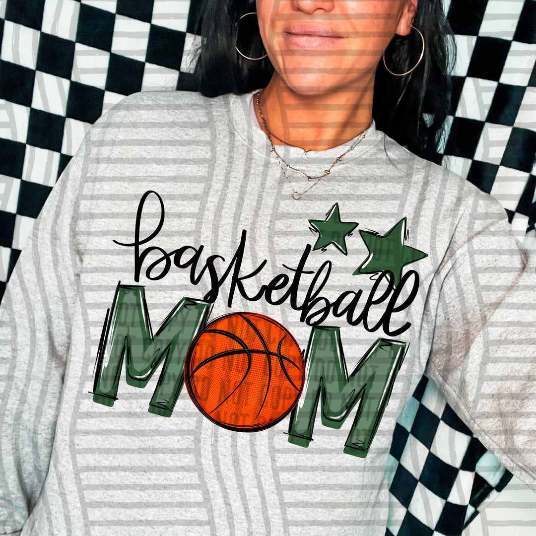 Sports Mom Basketball DTF Print