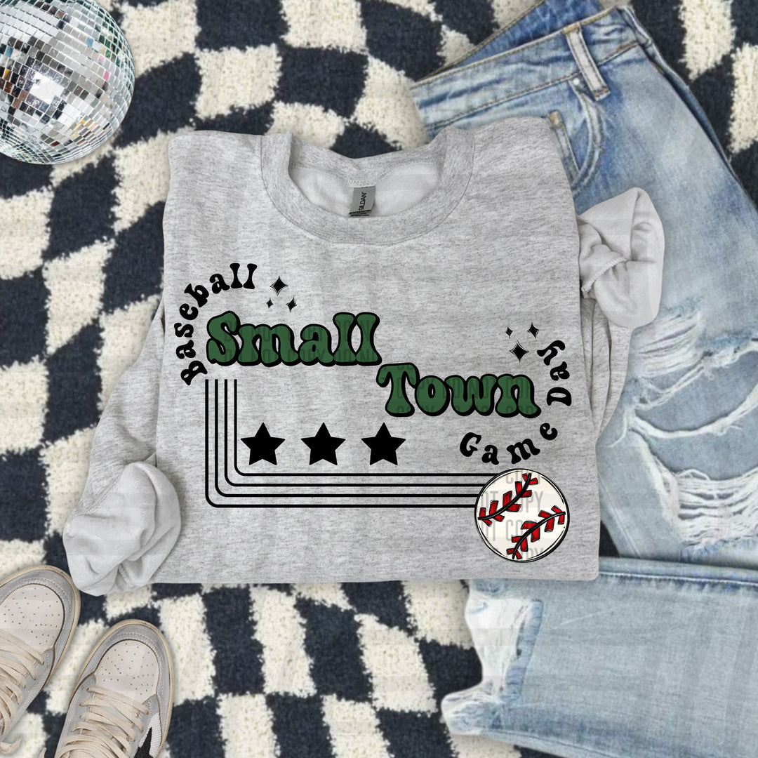Small Town Baseball DTF Print