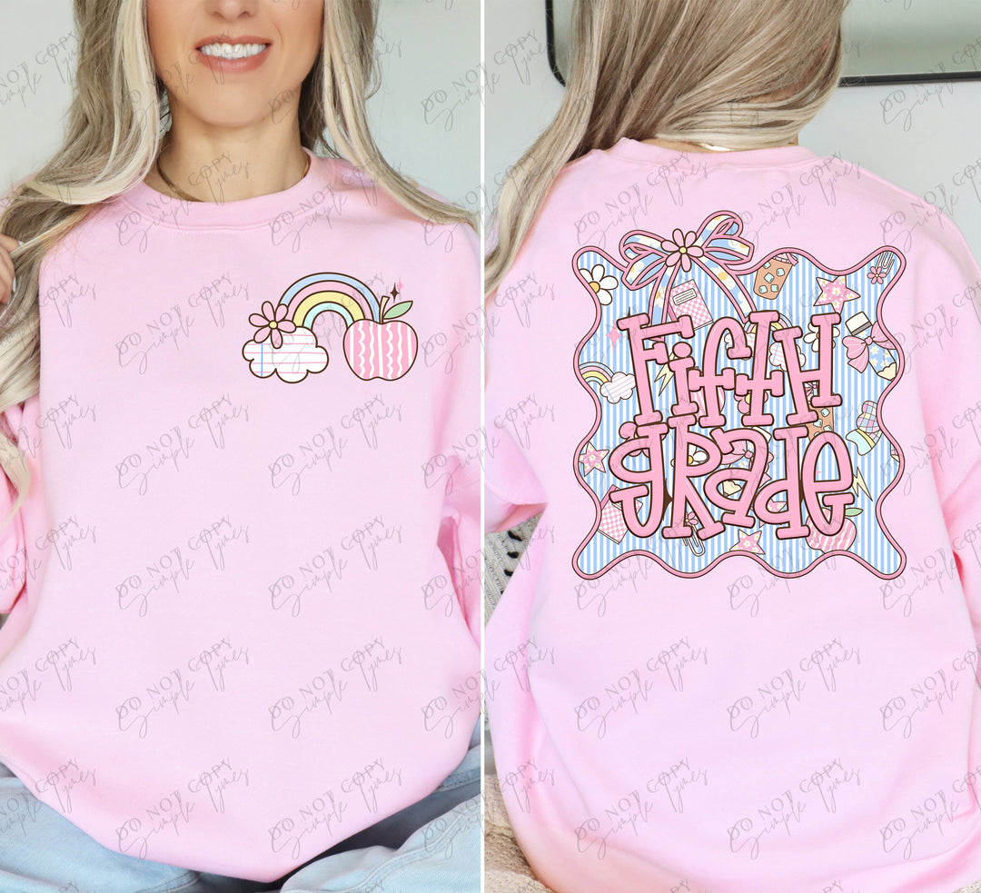 Seersucker Grade Frames Grade Levels Back Print ONLY DTF Print