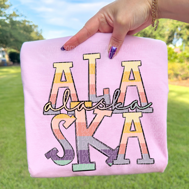 Pastel States DTF Print