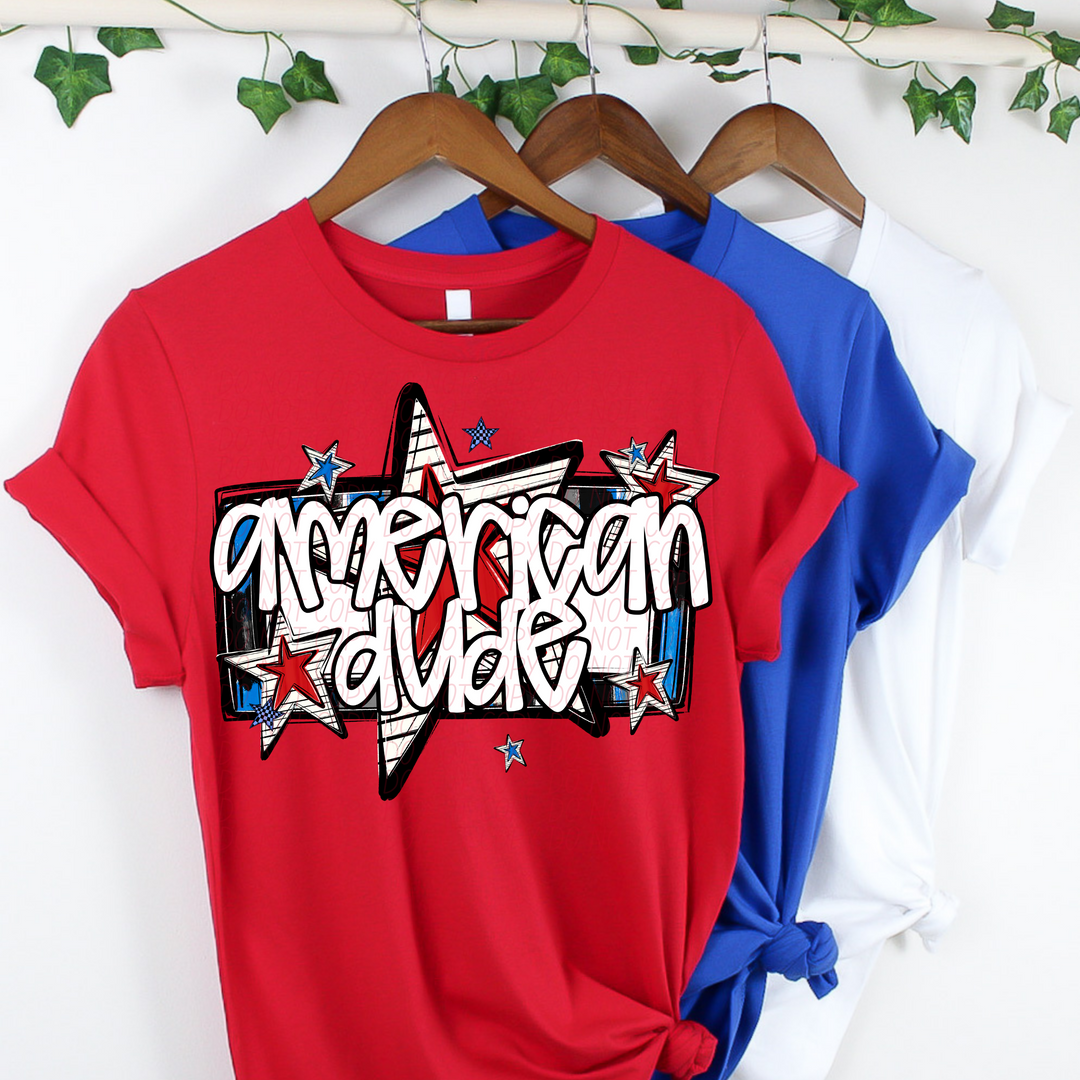 American Dude DTF Print