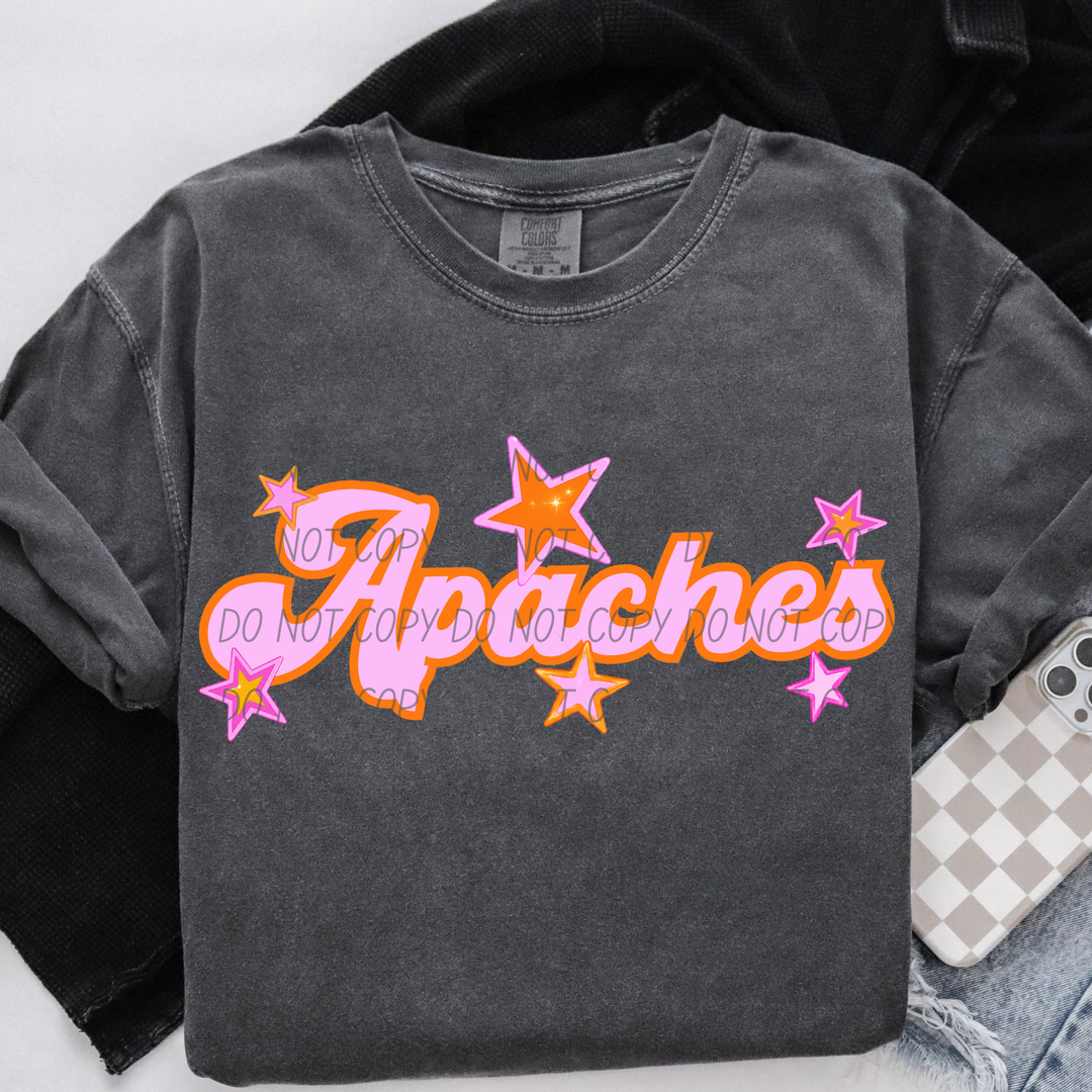 Pink and Orange Mascots DTF Print