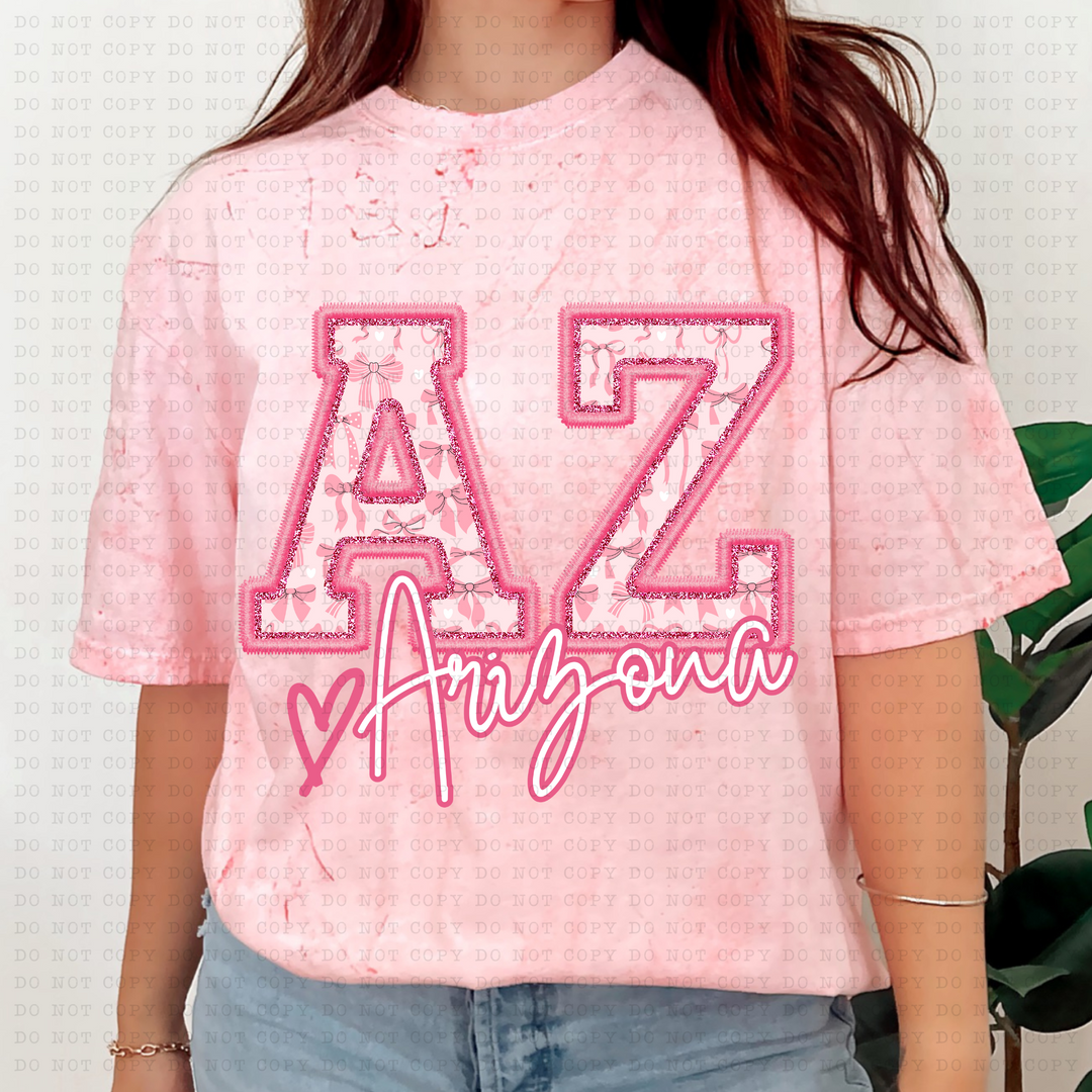 Pink Coquette States DTF Print