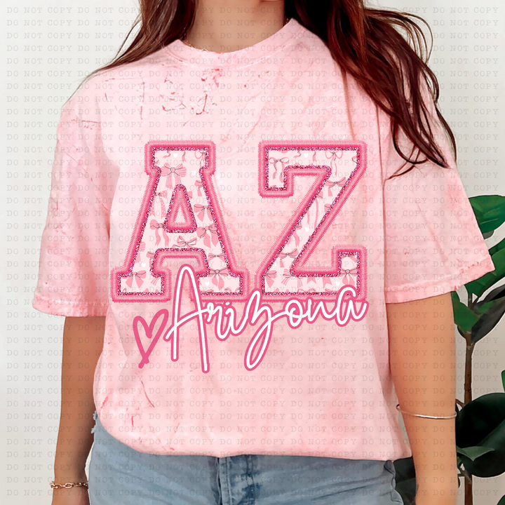 Pink Coquette States DTF Print