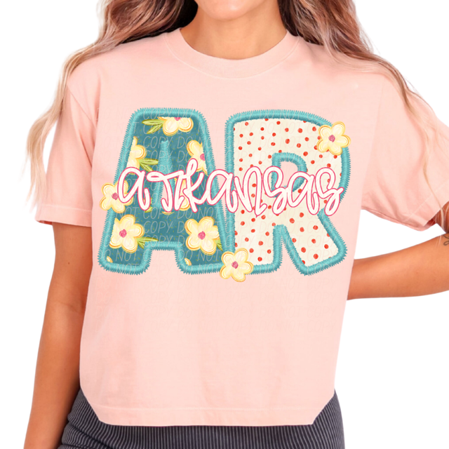 Retro Floral States DTF Print