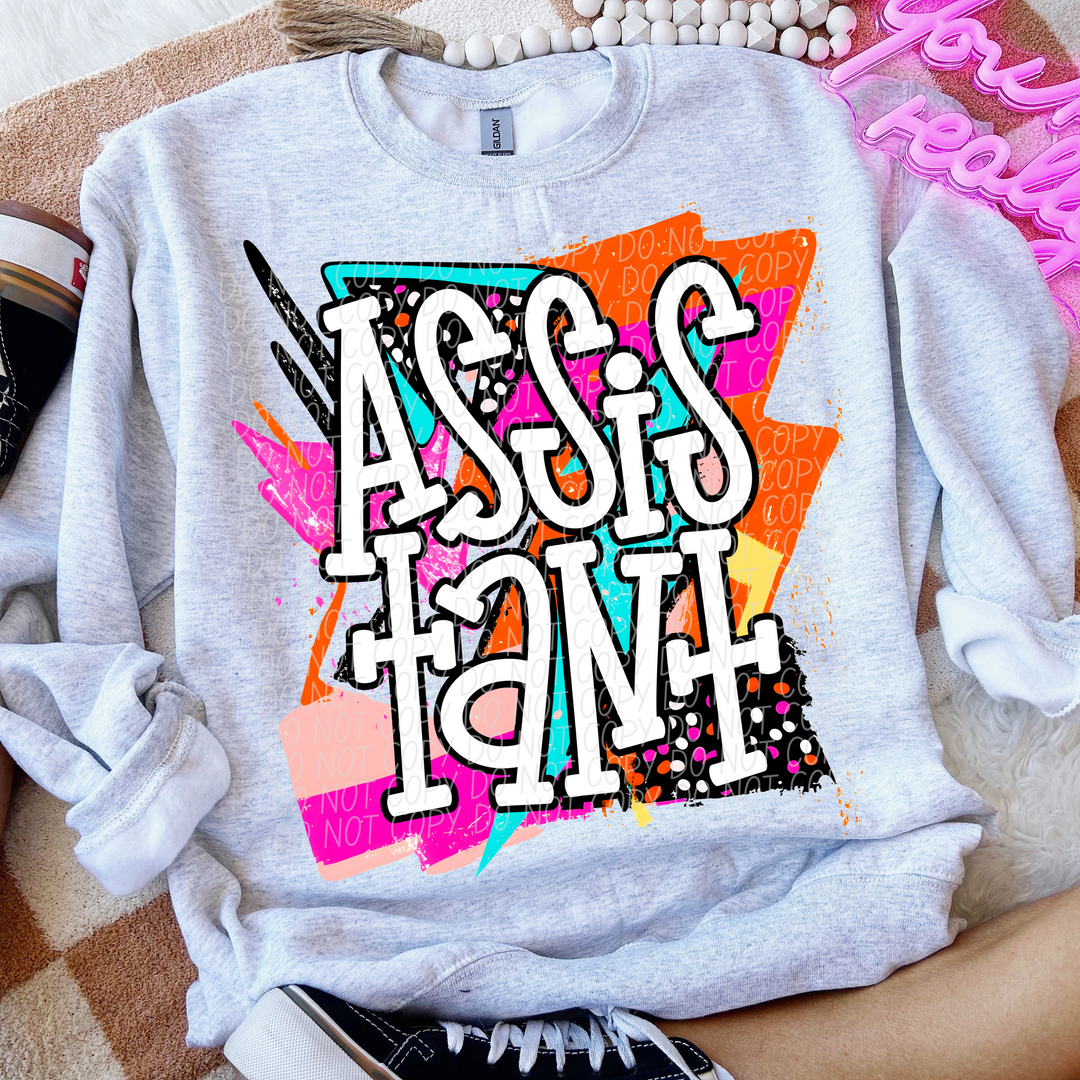 Bright Retro School Titles DTF Print