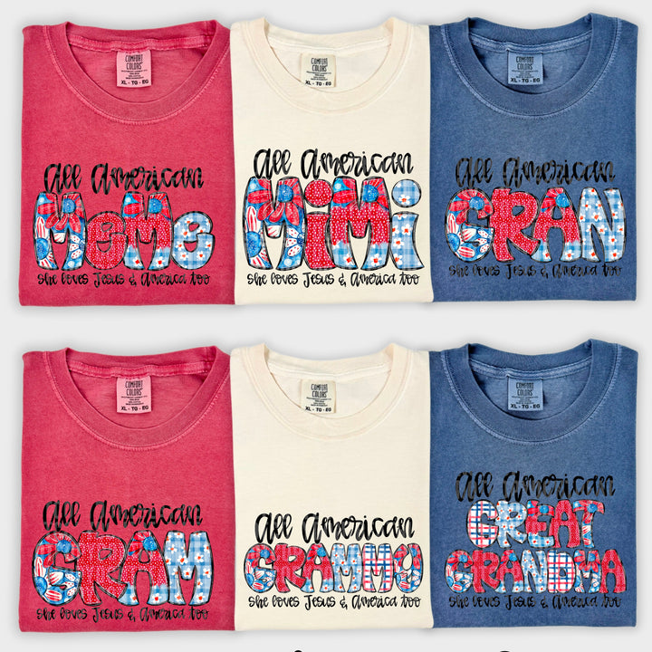 She Loves Jesus And America Too Collection DTF Print