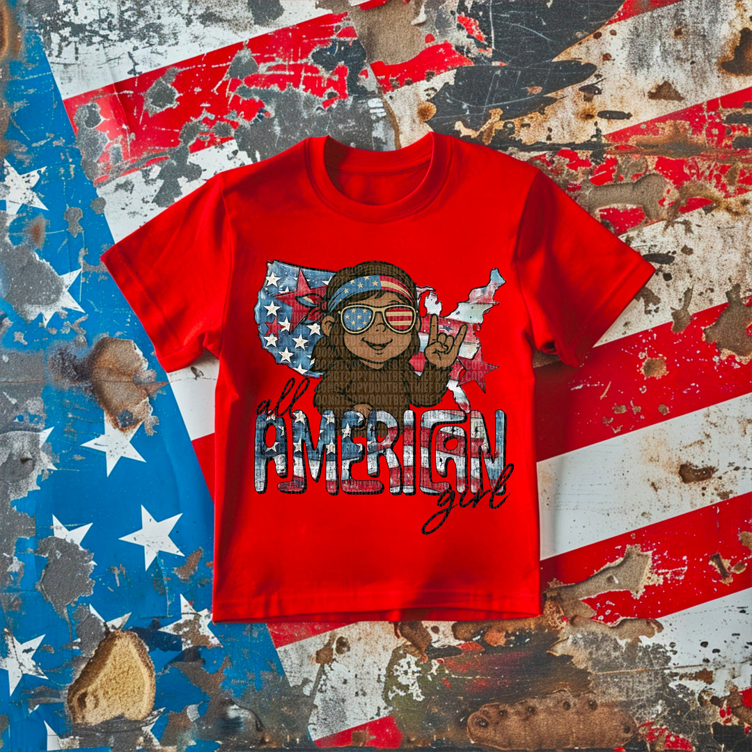 All American Girl DTF Print