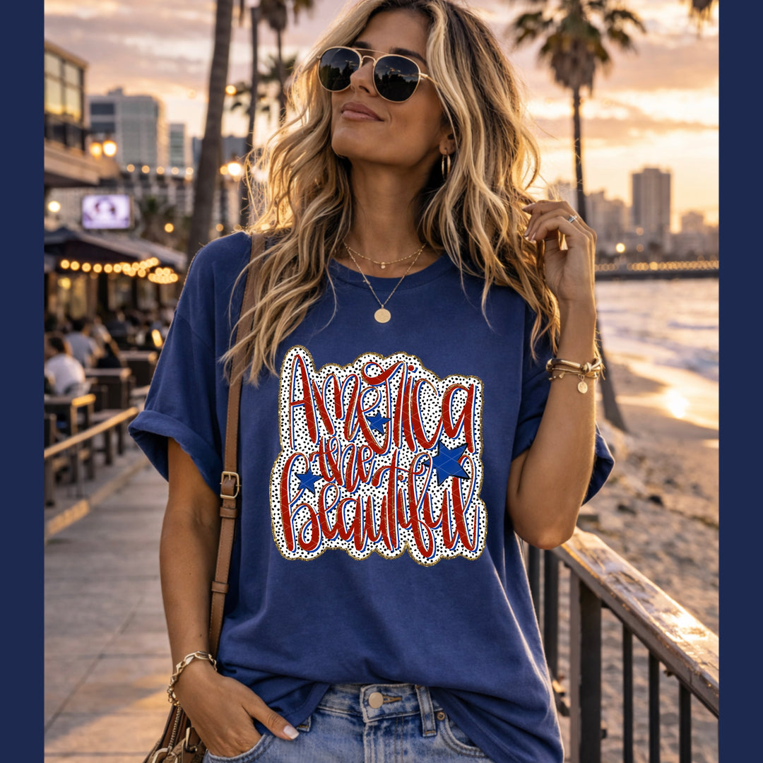 America The Beautiful DTF Print