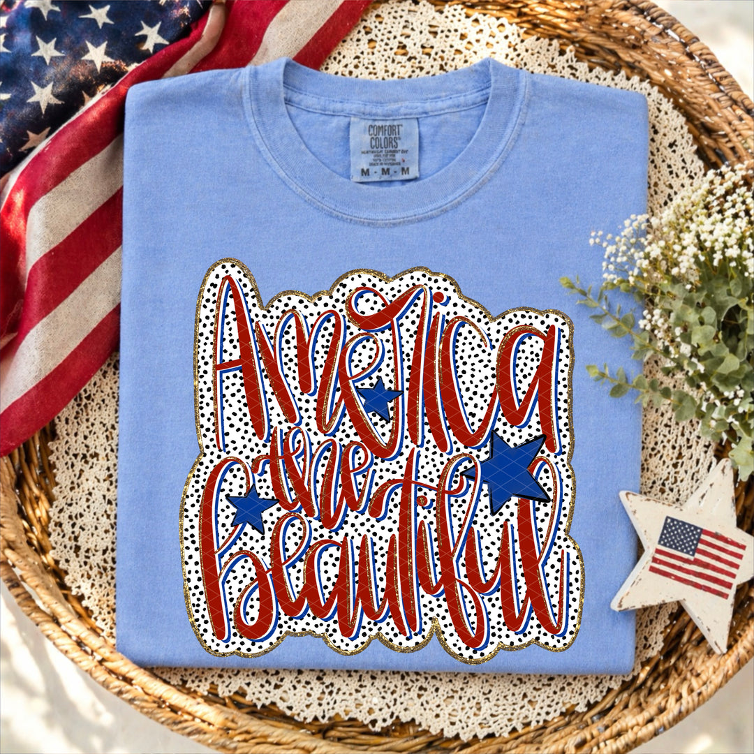 America The Beautiful DTF Print