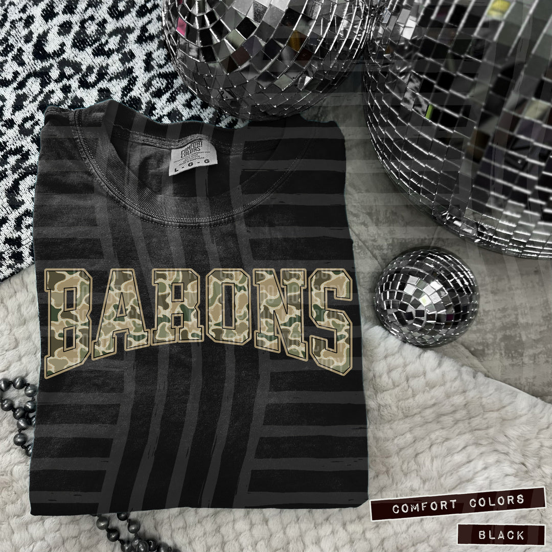 Simple Camo Arched Glitter Mascots DTF Print