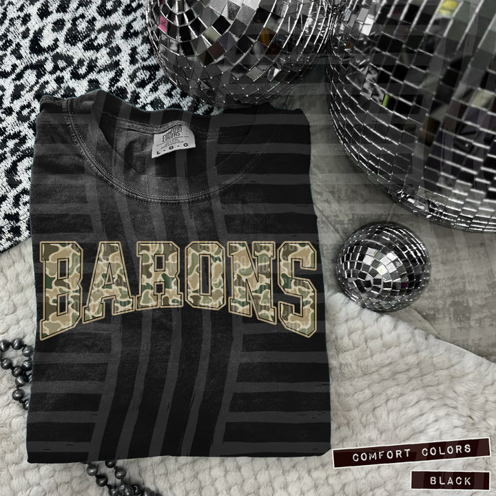 Simple Camo Arched Glitter Mascots DTF Print