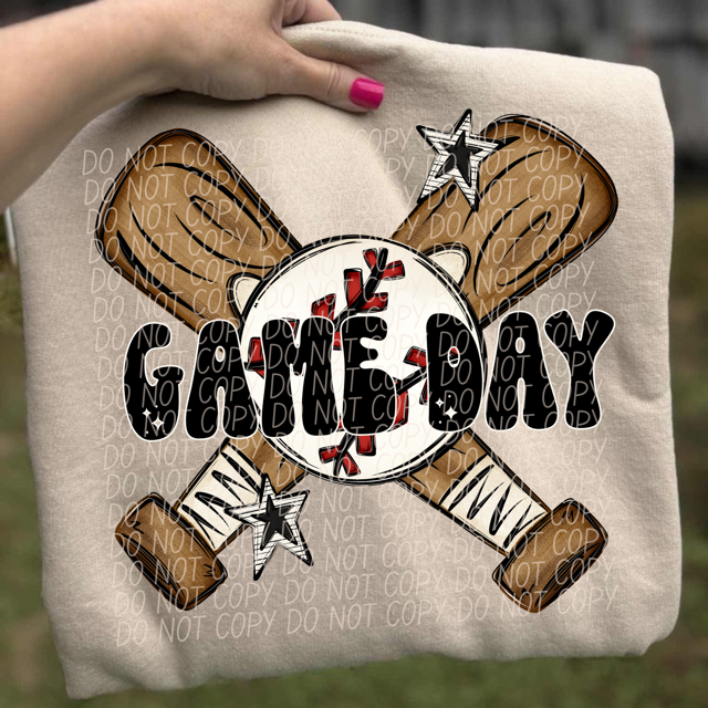 Baseball Game Day DTF Print