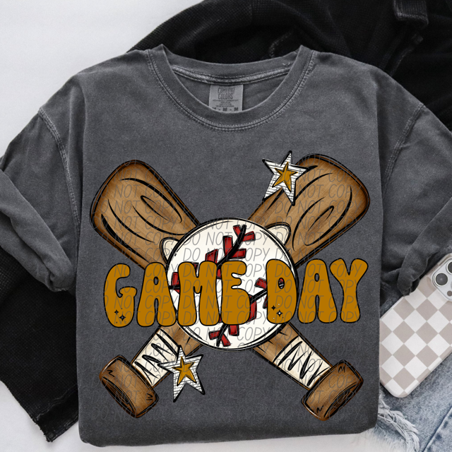 Baseball Game Day DTF Print