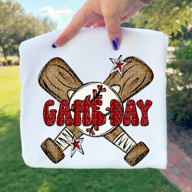 Baseball Game Day DTF Print
