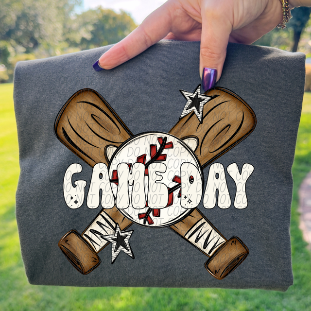 Baseball Game Day DTF Print