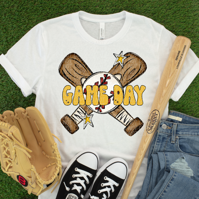 Baseball Game Day DTF Print