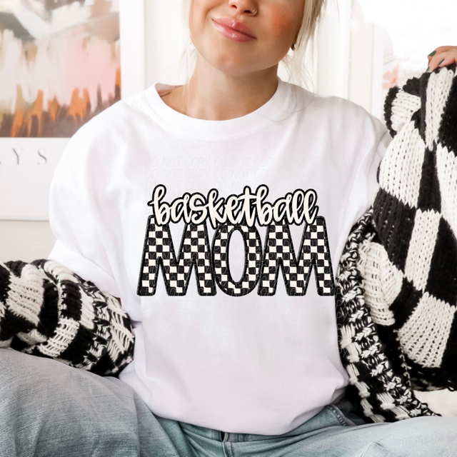Checker Sports Mom DTF Print