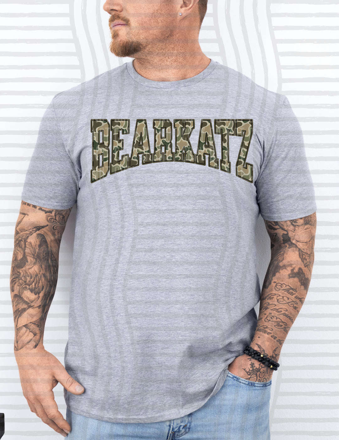 Simple Camo Arched Mascots DTF Print