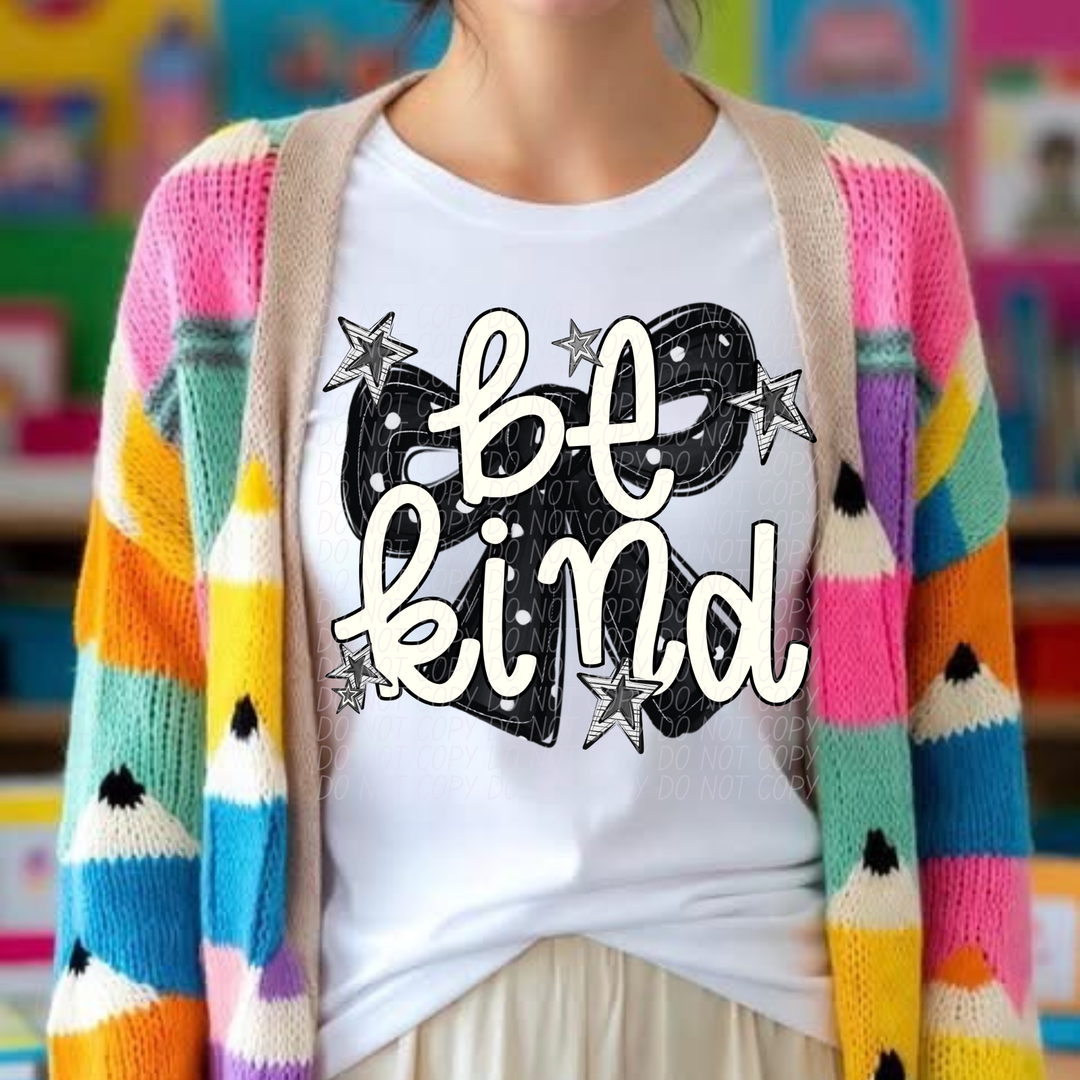 Be Kind Bow DTF Print