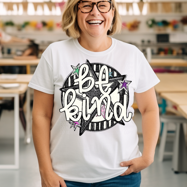 Be Kind Stars DTF Print
