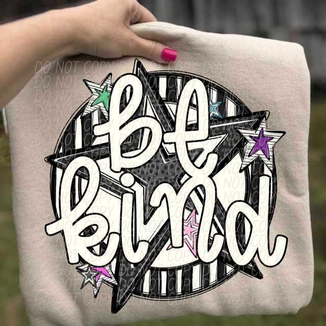 Be Kind Stars DTF Print