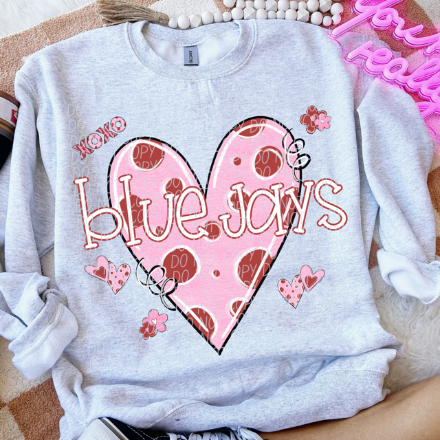 Valentine's Mascot Pink and Red DTF Print