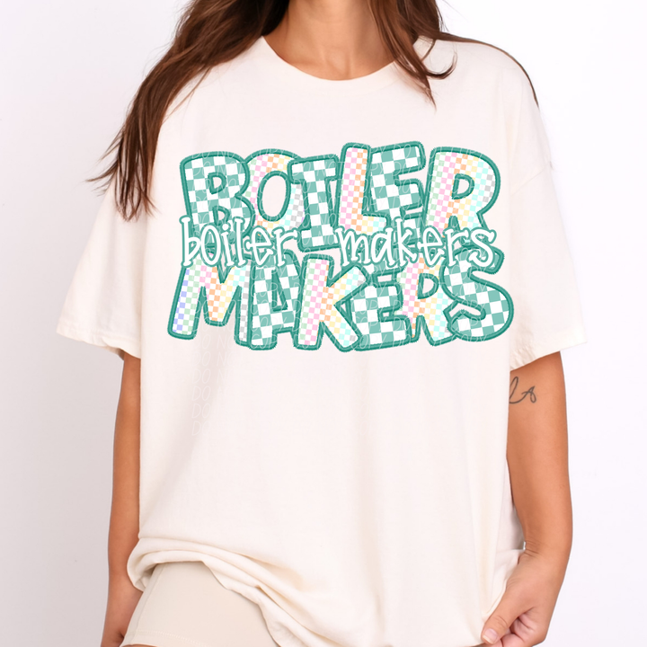 Spring Checker Mascots Youth DTF Print
