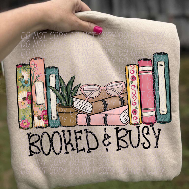 Booked and Busy DTF Print