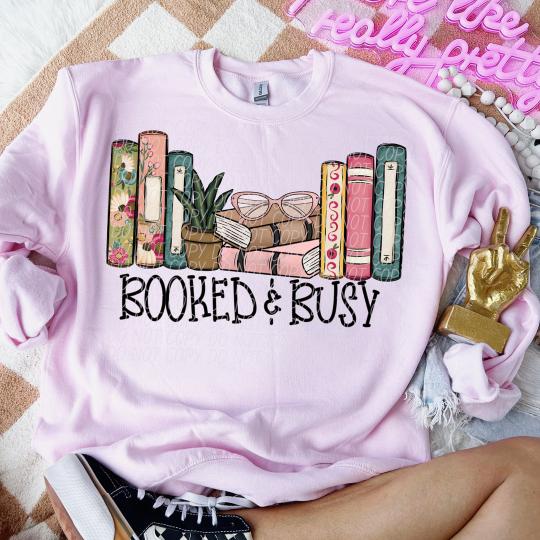 Booked and Busy DTF Print