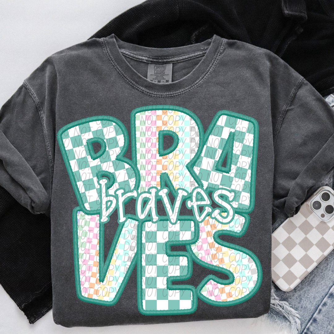 Spring Checker Mascots Youth DTF Print
