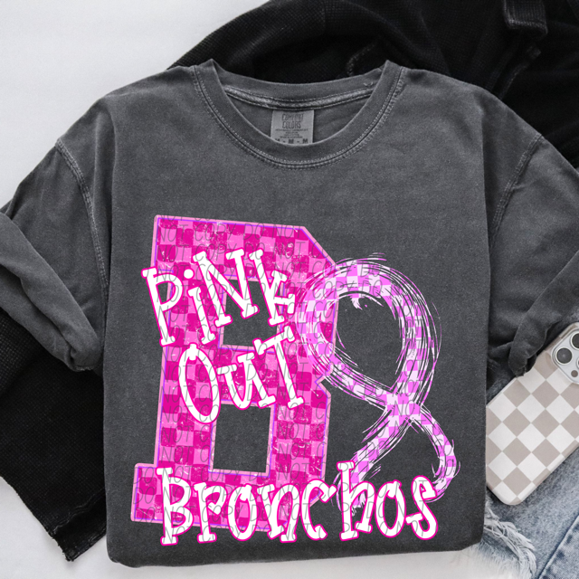 Pink Out Varsity DTF Print