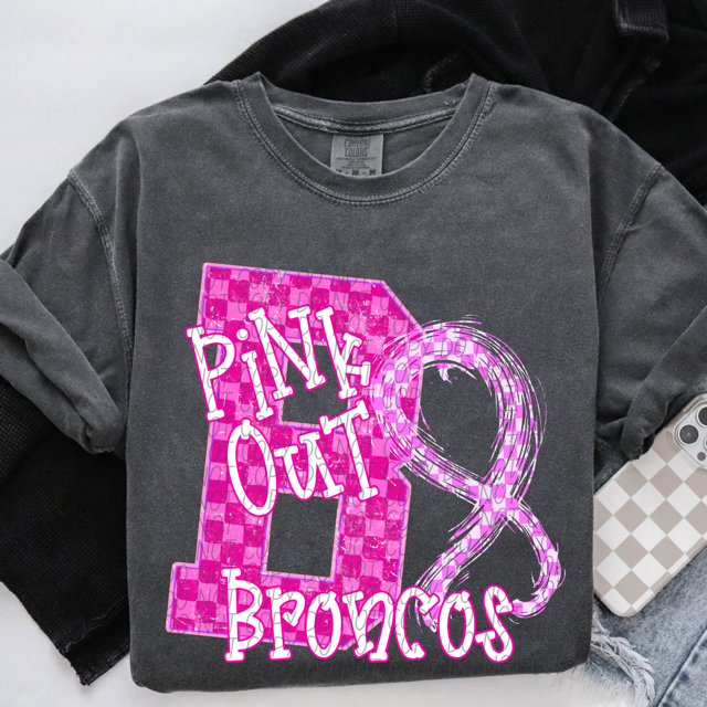 Pink Out Varsity DTF Print