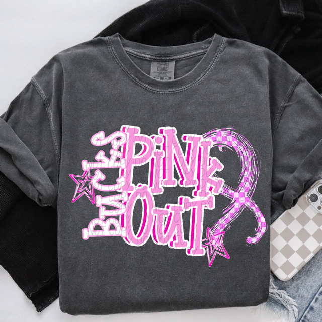 Pink Out Stars DTF Print