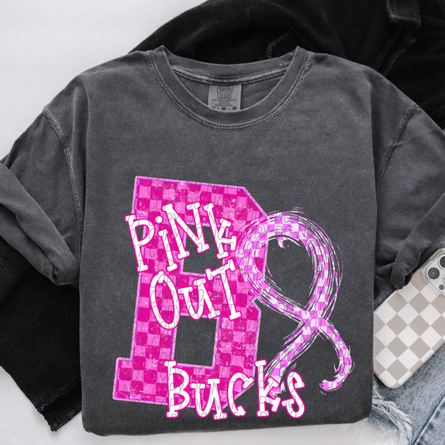 Pink Out Varsity DTF Print