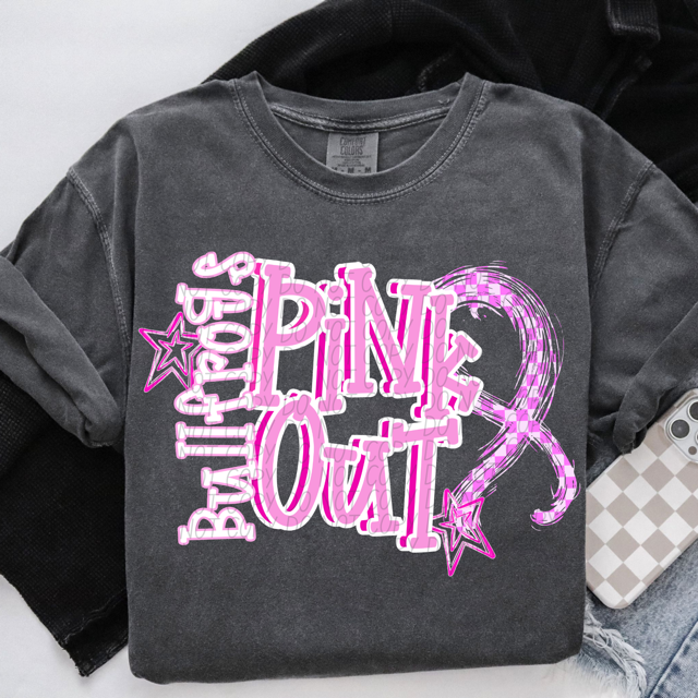 Pink Out Stars DTF Print