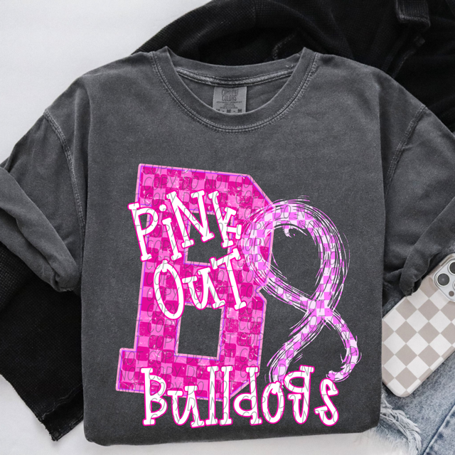 Pink Out Varsity DTF Print